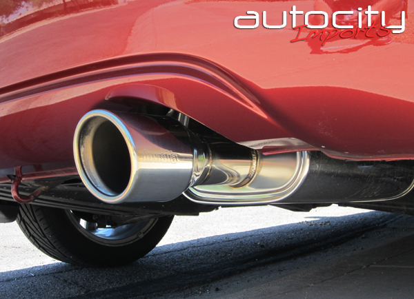 Invidia HS06HC2G3S Q300 70mm Cat-Back Exhaust System with Stainless Steel Rolled Tip for Honda Civic Si Coupe 