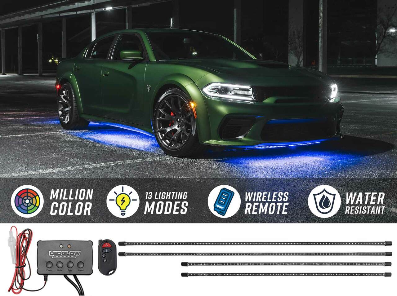 Million Color Underglow LED Kit w/ Wireless Remote - AutoCity Imports